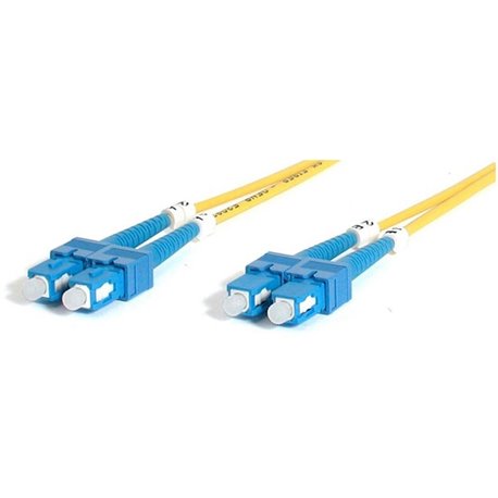 StarTech.com 2m Fiber Optic Cable - Single-Mode Duplex 9/125 - LSZH - SC/SC - OS1 - SC to SC Fiber Patch Cable - Connect fiber n