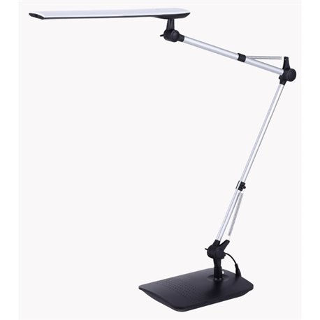 Bostitch Dual Swing Arm Desk Lamp, Black - 5.30 W LED Bulb - Adjustable, Color Temperature Setting, Dimmable, Adjustable Brightn