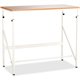 Safco Laminate Tabletop Standing-Height Desk - Melamine Laminate Rectangle, Beech Top - Powder Coated, Cream Base - Adjustable H