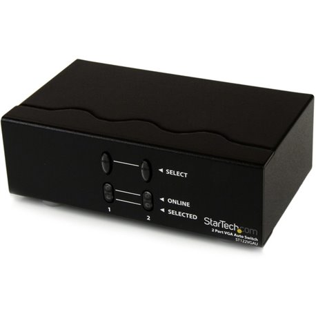 StarTech.com 2 Port VGA Auto Switch - Switch between 2 VGA signals on a single display features automatic, prioritized switching