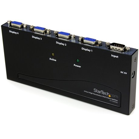 StarTech.com 4 Port High Resolution VGA Video Splitter - 300 MHz - VideoView Pro 47 Port High Resolution 300 MHz Video Splitter 