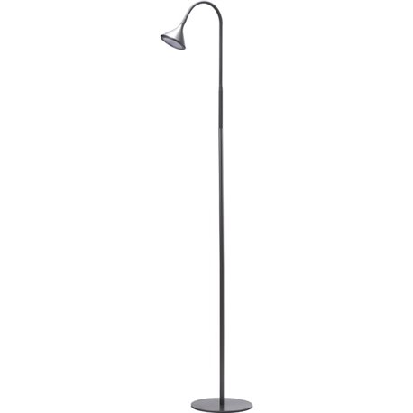 Bostitch Minimalist Floor Lamp - 58" Height - LED Bulb - Adjustable, Flicker-free, Glare-free Light, Adjustable Neck - Floor-mou