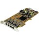 StarTech.com 4 Port Gigabit Power over Ethernet PCIe Network Card - PSE / PoE PCI Express NIC - Add 4 Gigabit Power over Etherne