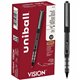 uniball Vision Rollerball Pens - Micro Pen Point - 0.5 mm Pen Point Size - Black Pigment-based Ink - 1 Dozen