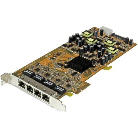 StarTech.com 4 Port Gigabit Power over Ethernet PCIe Network Card - PSE / PoE PCI Express NIC - Add 4 Gigabit Power over Etherne