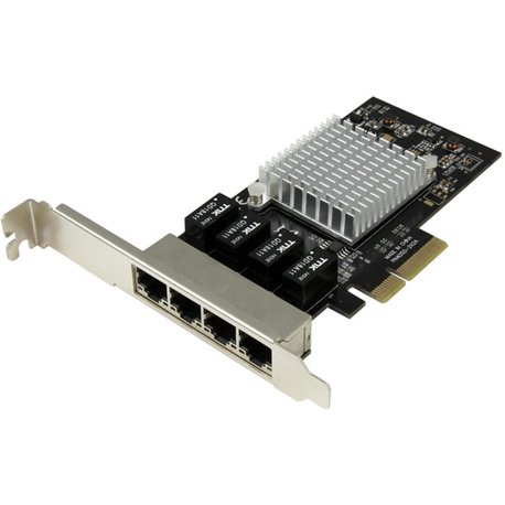 StarTech.com 4-Port Gigabit Ethernet Network Card - PCI Express, Intel I350 NIC - Quad Port PCIe Network Adapter Card w/ Intel C