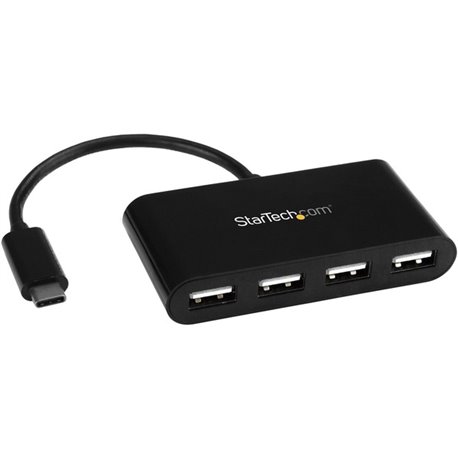 StarTech.com 4 Port USB C Hub - Mini Hub - USB-C to 4x USB-A - USB 2.0 Hub - USB Type C Hub - USB C to USB Hub - USB C Port Expa