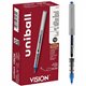 uniball Vision Rollerball Pens - Fine Pen Point - 0.7 mm Pen Point Size - Blue Pigment-based Ink - 1 Dozen