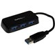 StarTech.com Portable 4 Port SuperSpeed Mini USB 3.0 Hub - 5Gbps - Black - Add four USB 3.0 ports to your notebook or Ultrabook 