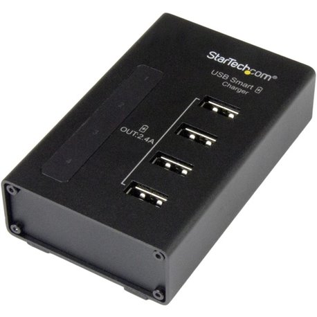 StarTech.com 4-Port Charging Station for USB Devices - 48W/9.6A - Charge up to four mobile devices at the same time, from a cent