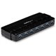 StarTech.com 7 Port SuperSpeed USB 3.0 Hub - 5Gbps - Desktop USB Hub with Power Adapter - Black - Add 7 external, SuperSpeed USB