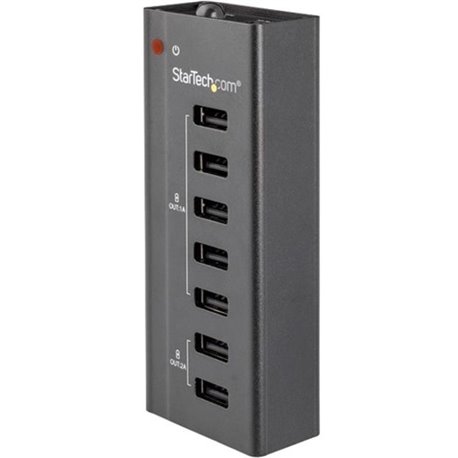 StarTech.com 7 Port USB Charging Station with 5x 1A Ports and 2x 2A Ports - USB Charging Strip for Multiple Devices - Smart Char