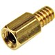 StarTech.com 6-32 Brass Motherboard Standoffs for ATX Computer Case - 15 Pack - Standoff Screw - 6 - 0.50" - Hex - Hex - Brass -