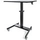 StarTech.com Mobile Standing Desk - Portable Sit-Stand Ergonomic Height Adjustable Cart on Wheels - Rolling Computer/Laptop Work