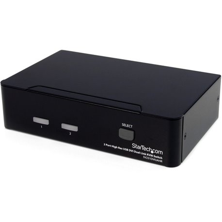 StarTech.com 2 Port High Resolution USB DVI Dual Link KVM Switch with Audio - Control two high resolution DVI multimedia compute