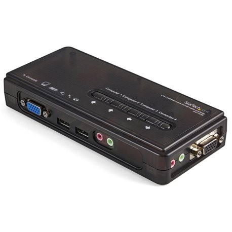 StarTech.com SV411KUSB - KVM / audio switch - USB - 4 ports - 1 local user - Control 4 USB enabled computers with this complete 