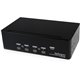 StarTech.com 4 Port Dual DVI USB KVM Switch w/ Audio & USB Hub - Share a keyboard, mouse and dual DVI displays/monitors between 