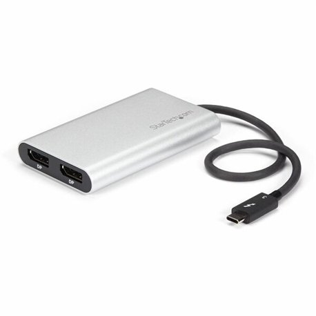 StarTech.com Thunderbolt 3 to Dual DisplayPort Adapter - 4K 60Hz Dual Monitor TB3 DisplayPort 1.2 Video Adapter - Thunderbolt 3 