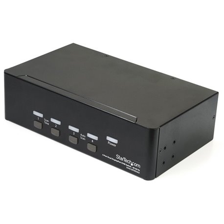 StarTech.com 4 Port Dual DisplayPort KVM Switch - DisplayPort 1.2 KVM - 4K 60Hz - This 4 port Dual DisplayPort KVM switch combin