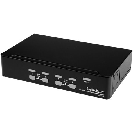 StarTech.com 4 Port 1U Rackmount USB PS/2 KVM Switch with OSD - This USB+PS/2 4 port KVM Switch lets you control multiple PS/2 o