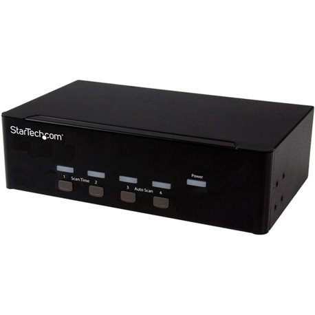 StarTech.com 4-port KVM Switch with Dual VGA and 2-port USB Hub - USB 2.0 - Access four dual-video computers & two shared USB pe