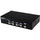 StarTech.com 4 Port DVI + USB KVM Switch with Audio - KVM switch - USB 2.0 Hub - 2 ports - 1 local user - 1U - Share keyboard, m