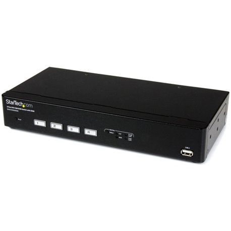 StarTech.com 4 Port USB DVI KVM Switch with DDM Fast Switching Technology and Cables - Control 4 DVI, USB-equipped PCs with a si