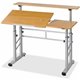 Safco Height-Adjustable Split Level Drafting Table - Rectangle Top - Adjustable Height - 26.50" to 37.25" Adjustment - Assembly 