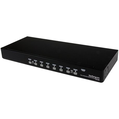 StarTech.com 8 Port 1U Rackmount USB PS/2 KVM Switch with OSD - Control up to 8 USB or PS/2-connected computers from one keyboar