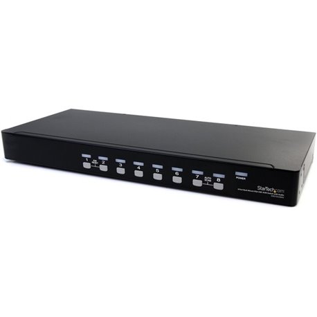 StarTech.com 8 Port Rackmount USB VGA KVM Switch w/ Audio - Control up to 8 VGA and USB computers from a single keyboard, mouse 