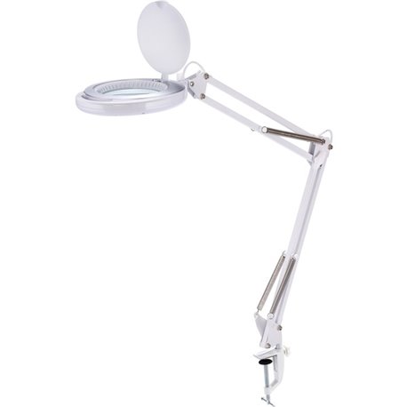 Bostitch Clamp-On Magnifying Lamp - LED Bulb - Flicker-free, Adjustable Head, Eco-friendly, Glare-free Light - Desk Mountable - 