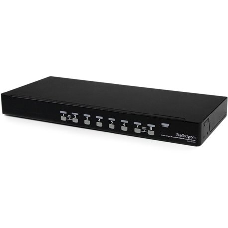 StarTech.com 8 Port 1U Rackmount USB KVM Switch with OSD - Control up to 8 VGA and USB computers from a single keyboard, mouse a