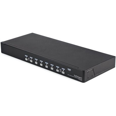 StarTech.com 8 Port 1U Rackmount USB KVM Switch Kit with OSD and Cables - A complete 8-port USB KVM kit, including all necessary