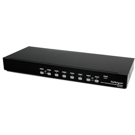 StarTech.com 8 Port 1U Rackmount DVI USB KVM Switch - Control up to 8 USB computers with DVI or HDMI video, from one keyboard, m