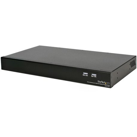 StarTech.com 8 Port Rackmount USB PS/2 Digital IP KVM Switch - Remotely manage and control up to 8 PCs, servers or KVMs at the B