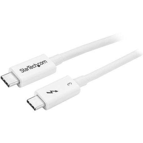 StarTech.com 1.6ft (50cm) Thunderbolt 3 Cable, 40Gbps, 100W PD, 4K/5K Video, Thunderbolt-Certified, Compatible w/ TB4/USB 3.2/Di