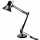 Bostitch Swing Arm Desk Lamp with Weighted Base, Black - LED Bulb - Swivel Arm, Weighted Base, Glare-free Light, Flicker-free, A