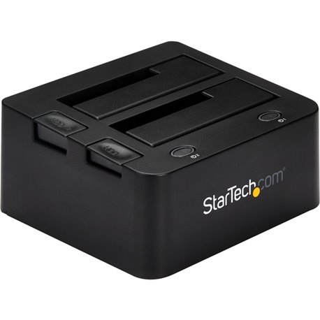 StarTech.com Dual-Bay USB 3.0 to SATA and IDE Hard Drive Docking Station, 2.5/3.5" SATA III and IDE (40 pin), SSD/HDD Dock, Top-