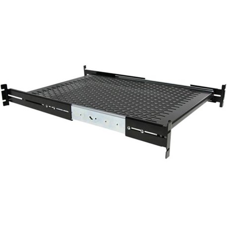 StarTech.com 2U 20 to 30in Adjustable Mounting Depth Vented Sliding Rack Mount Shelf - 50lbs / 22.7kg - 24in Deep - Increase per