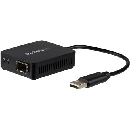 StarTech.com USB to Fiber Optic Converter - Open SFP - USB 2.0 100Mbps Ethernet Network Adapter - Windows & Linux - SFP Adapter 