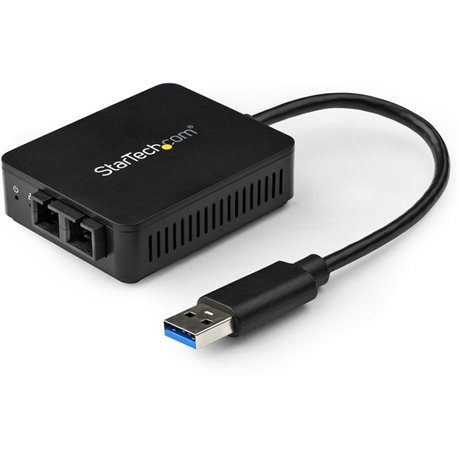 StarTech.com USB to Fiber Optic Converter - 1000Base-SX SC - USB 3.0 to Gigabit Ethernet Network Adapter - 550m MM - Windows / M