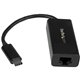 StarTech.com USB C to Gigabit Ethernet Adapter - Thunderbolt 3 - 10/100/1000Mbps - Black - Adds a GbE connection your computer -