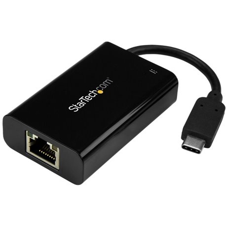 StarTech.com USB C to Gigabit Ethernet Adapter/Converter w/PD 2.0 - 1Gbps USB 3.1 Type C to RJ45/LAN Network w/Power Delivery Pa