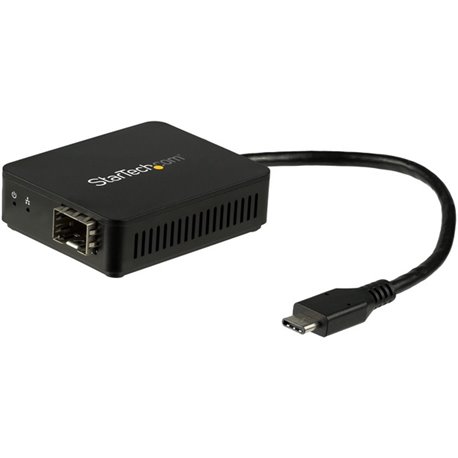 StarTech.com USB C to Fiber Optic Converter - Open SFP - USB 3.0 Gigabit Ethernet Network Adapter - 1000BASE-SX/LX - Windows / M