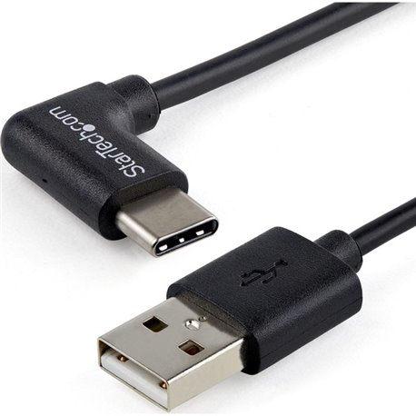 StarTech.com 1m 3ft USB to USB C Cable - Right Angle USB Cable - M/M - USB 2.0 Cable - USB Type C - USB A to USB C Cable - Conne