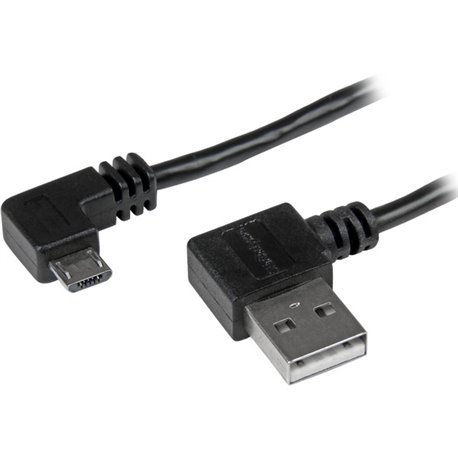 StarTech.com 1m 3 ft Micro-USB Cable with Right-Angled Connectors - M/M - USB A to Micro B Cable - Charge and sync your Micro-US