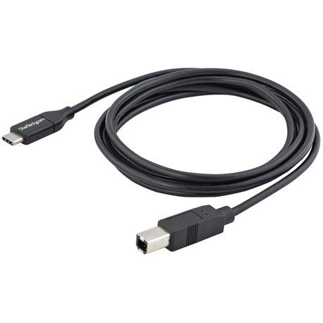 StarTech.com 2m 6 ft USB C to USB B Cable - M/M - USB 2.0 - USB Type C Printer Cable - USB 2.0 Type-C to Type-B Cable - Connect 