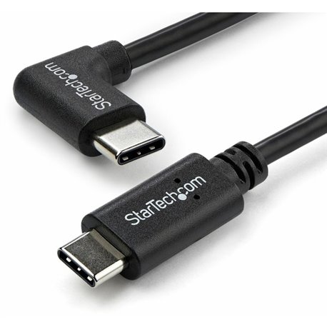 StarTech.com 1m 3 ft Right Angle USB-C Cable M/M - USB 2.0 - USB Type C Cable - 90 degree USB-C Cable - USB C to USB C Cable - U