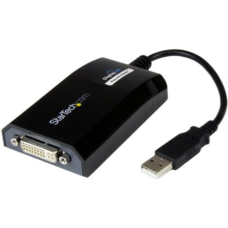 StarTech.com USB to DVI Adapter - External USB Video Graphics Card for PC and MAC- 1920x1200 - Connect a DVI display for an exte