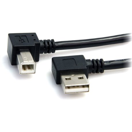 StarTech.com 3 ft A Right Angle to B Right Angle USB Cable - M/M - Connect USB 2.0 peripherals to your computer, for installatio